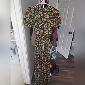 VINTAGE ECLECTIC RETRO 70's FLORAL MAXI DRESS NO SIZE TAG SZ S
